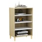 vidaXL Sideboard Weiß Sonoma-Eiche 57x35x90 cm Holzwerkstoff vidaXL Sideboard Weiß Sonoma-Eiche 57x35x90 cm Holzwerkstoff