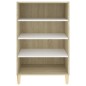vidaXL Sideboard Weiß Sonoma-Eiche 57x35x90 cm Holzwerkstoff vidaXL Sideboard Weiß Sonoma-Eiche 57x35x90 cm Holzwerkstoff