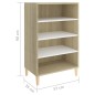 vidaXL Sideboard Weiß Sonoma-Eiche 57x35x90 cm Holzwerkstoff vidaXL Sideboard Weiß Sonoma-Eiche 57x35x90 cm Holzwerkstoff
