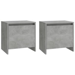 vidaXL Nachttische 2 Stk. Betongrau 45x34x44,5 cm Holzwerkstoff