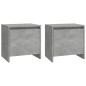 vidaXL Nachttische 2 Stk. Betongrau 45x34x44,5 cm Holzwerkstoff vidaXL Nachttische 2 Stk. Betongrau 45x34x44,5 cm Holzwerkstoff