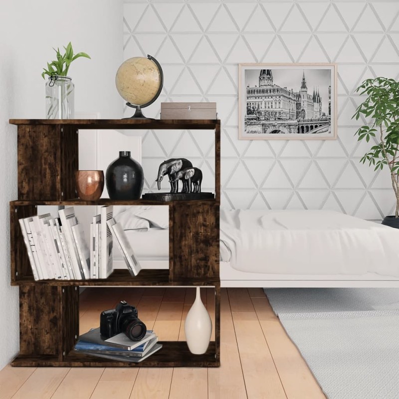 vidaXL Bücherregal/Raumteiler Räuchereiche 80x24x96 cm Holzwerkstoff vidaXL Bücherregal/Raumteiler Räuchereiche 80x24x96 cm Holzwerkstoff