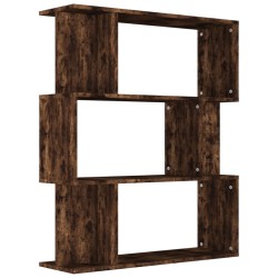 vidaXL Bücherregal/Raumteiler Räuchereiche 80x24x96 cm Holzwerkstoff