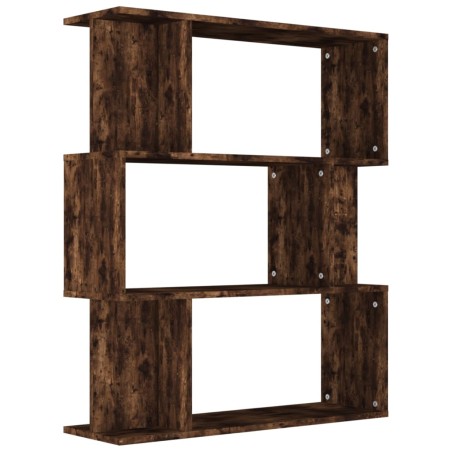 vidaXL Bücherregal/Raumteiler Räuchereiche 80x24x96 cm Holzwerkstoff