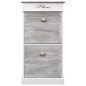 vidaXL Schuhschrank Grau 50 x 28 x 98 cm Paulownia Holz vidaXL Schuhschrank Grau 50 x 28 x 98 cm Paulownia Holz