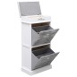 vidaXL Schuhschrank Grau 50 x 28 x 98 cm Paulownia Holz vidaXL Schuhschrank Grau 50 x 28 x 98 cm Paulownia Holz