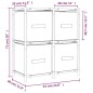 vidaXL Kommode mit 4 Körben aus Stoff Creme 63×30×71 cm Stahl vidaXL Kommode mit 4 Körben aus Stoff Creme 63×30×71 cm Stahl