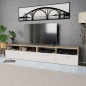 vidaXL 2 Stk. TV-Schränke Holzwerkstoff 95x35x36 cm Eiche und Weiß vidaXL 2 Stk. TV-Schränke Holzwerkstoff 95x35x36 cm Eiche und Weiß