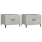vidaXL Couchtische mit Metallbeinen 2 Stk. Betongrau 50x50x40 cm vidaXL Couchtische mit Metallbeinen 2 Stk. Betongrau 50x50x40 cm