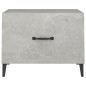 vidaXL Couchtische mit Metallbeinen 2 Stk. Betongrau 50x50x40 cm vidaXL Couchtische mit Metallbeinen 2 Stk. Betongrau 50x50x40 cm