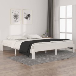 vidaXL Massivholzbett Weiß 180x200 cm