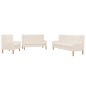 3-tlg. Sofa-Set Stoff Cremeweiß 3-tlg. Sofa-Set Stoff Cremeweiß