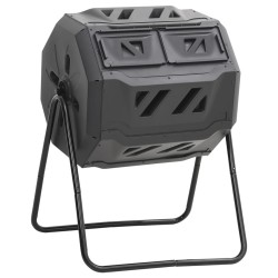 vidaXL Gartenkomposter Schwarz 73x64x95 cm 160 L