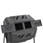 vidaXL Gartenkomposter Schwarz 73x64x95 cm 160 L vidaXL Gartenkomposter Schwarz 73x64x95 cm 160 L