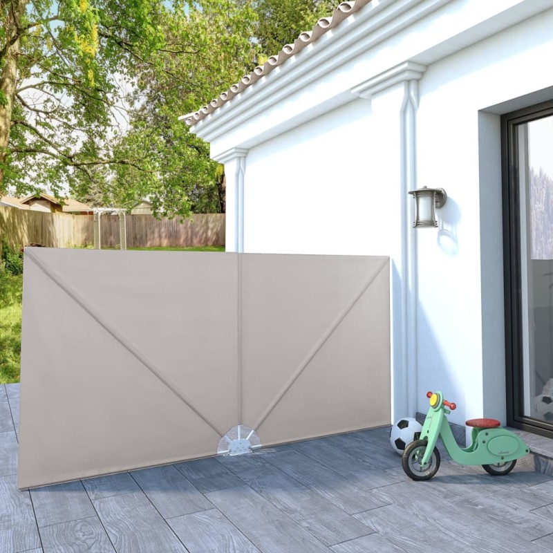 vidaXL Faltbarer Terrassen-Seitenfächer Creme 300×150 cm vidaXL Faltbarer Terrassen-Seitenfächer Creme 300×150 cm