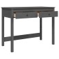 vidaXL Schreibtisch mit Schubladen Grau 100x50x78 cm Massivholz Kiefer vidaXL Schreibtisch mit Schubladen Grau 100x50x78 cm Massivholz Kiefer