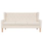 3-tlg. Sofa-Set Stoff Cremeweiß 3-tlg. Sofa-Set Stoff Cremeweiß