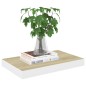 vidaXL Schweberegal Eichenoptik und Weiß 40x23x3,8 cm MDF vidaXL Schweberegal Eichenoptik und Weiß 40x23x3,8 cm MDF