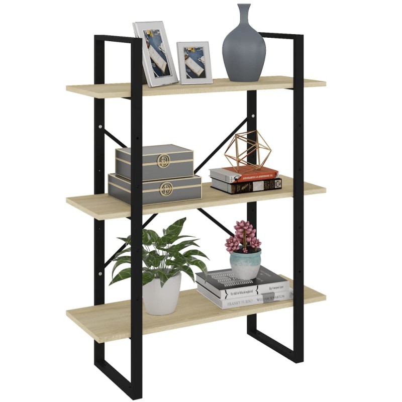 vidaXL Bücherregal Sonoma-Eiche 80x30x105 cm Holzwerkstoff vidaXL Bücherregal Sonoma-Eiche 80x30x105 cm Holzwerkstoff
