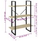 vidaXL Bücherregal Sonoma-Eiche 80x30x105 cm Holzwerkstoff vidaXL Bücherregal Sonoma-Eiche 80x30x105 cm Holzwerkstoff
