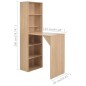 vidaXL Bartisch mit Schrank Eichenoptik 115x59x200 cm vidaXL Bartisch mit Schrank Eichenoptik 115x59x200 cm