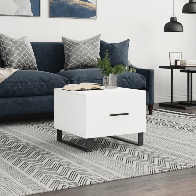 vidaXL Couchtisch Weiß 50x50x40 cm Holzwerkstoff vidaXL Couchtisch Weiß 50x50x40 cm Holzwerkstoff