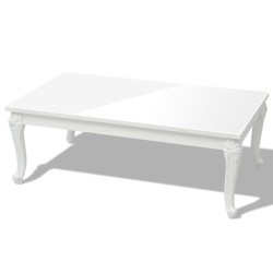 vidaXL Couchtisch 115×65×42 cm Hochglanz-Weiß