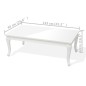 vidaXL Couchtisch 115×65×42 cm Hochglanz-Weiß vidaXL Couchtisch 115×65×42 cm Hochglanz-Weiß