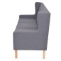 2-tlg. Sofa-Set Stoff Grau 2-tlg. Sofa-Set Stoff Grau