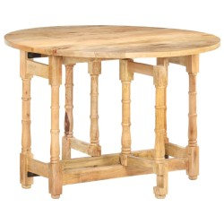 vidaXL Esstisch Rund 110x76 cm Mango Massivholz