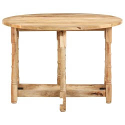 vidaXL Esstisch Rund 110x76 cm Mango Massivholz