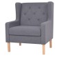 2-tlg. Sofa-Set Stoff Grau 2-tlg. Sofa-Set Stoff Grau