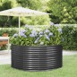 vidaXL Hochbeet Anthrazit 140x140x68 cm Pulverbeschichteter Stahl vidaXL Hochbeet Anthrazit 140x140x68 cm Pulverbeschichteter Stahl