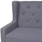 2-tlg. Sofa-Set Stoff Grau 2-tlg. Sofa-Set Stoff Grau
