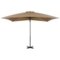 vidaXL Ampelschirm mit Aluminium-Mast Taupe 250 x 250 cm vidaXL Ampelschirm mit Aluminium-Mast Taupe 250 x 250 cm