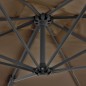 vidaXL Ampelschirm mit Aluminium-Mast Taupe 250 x 250 cm vidaXL Ampelschirm mit Aluminium-Mast Taupe 250 x 250 cm