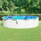 vidaXL Pool mit Stahlwand Rund 550x120 cm Weiß vidaXL Pool mit Stahlwand Rund 550x120 cm Weiß