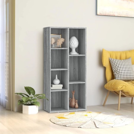 vidaXL Bücherregal Grau Sonoma 50x25x106 cm