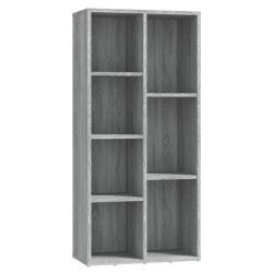 vidaXL Bücherregal Grau Sonoma 50x25x106 cm