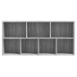 vidaXL Bücherregal Grau Sonoma 50x25x106 cm vidaXL Bücherregal Grau Sonoma 50x25x106 cm
