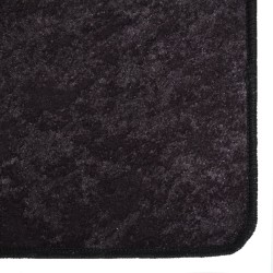 vidaXL Teppich Waschbar 80x150 cm Anthrazit Rutschfest