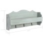 vidaXL Wandgarderobe Grün 50×10×23 cm Holz vidaXL Wandgarderobe Grün 50×10×23 cm Holz