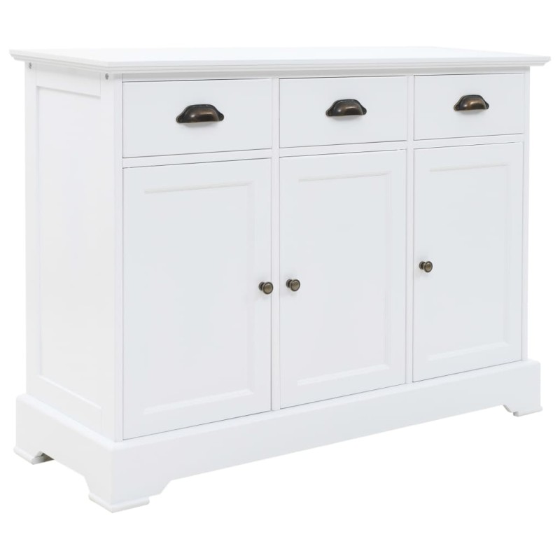vidaXL Sideboard mit 3 Türen MDF und Kiefernholz 105 x 35 x 77,5 cm vidaXL Sideboard mit 3 Türen MDF und Kiefernholz 105 x 35 x 77,5 cm