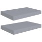 vidaXL Schwebende Wandregale 2 Stk. Grau 40x23x3,8cm MDF vidaXL Schwebende Wandregale 2 Stk. Grau 40x23x3,8cm MDF