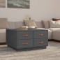 vidaXL Couchtisch Grau 80x80x45 cm Massivholz Kiefer vidaXL Couchtisch Grau 80x80x45 cm Massivholz Kiefer