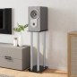 vidaXL Lautsprecher-Ständer 2 Stk. Schwarz & Silbern Hartglas 4 Säulen vidaXL Lautsprecher-Ständer 2 Stk. Schwarz & Silbern Hartglas 4 Säulen
