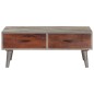 vidaXL Couchtisch Grau 100x60x40 cm Raues Mango-Massivholz vidaXL Couchtisch Grau 100x60x40 cm Raues Mango-Massivholz