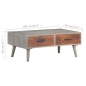 vidaXL Couchtisch Grau 100x60x40 cm Raues Mango-Massivholz vidaXL Couchtisch Grau 100x60x40 cm Raues Mango-Massivholz