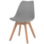 vidaXL Esszimmerstühle 6 Stk. Grau Kunststoff vidaXL Esszimmerstühle 6 Stk. Grau Kunststoff
