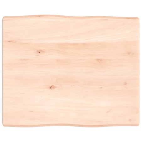 vidaXL Tischplatte 60x50x4 cm Massivholz Eiche Unbehandelt Baumkante
